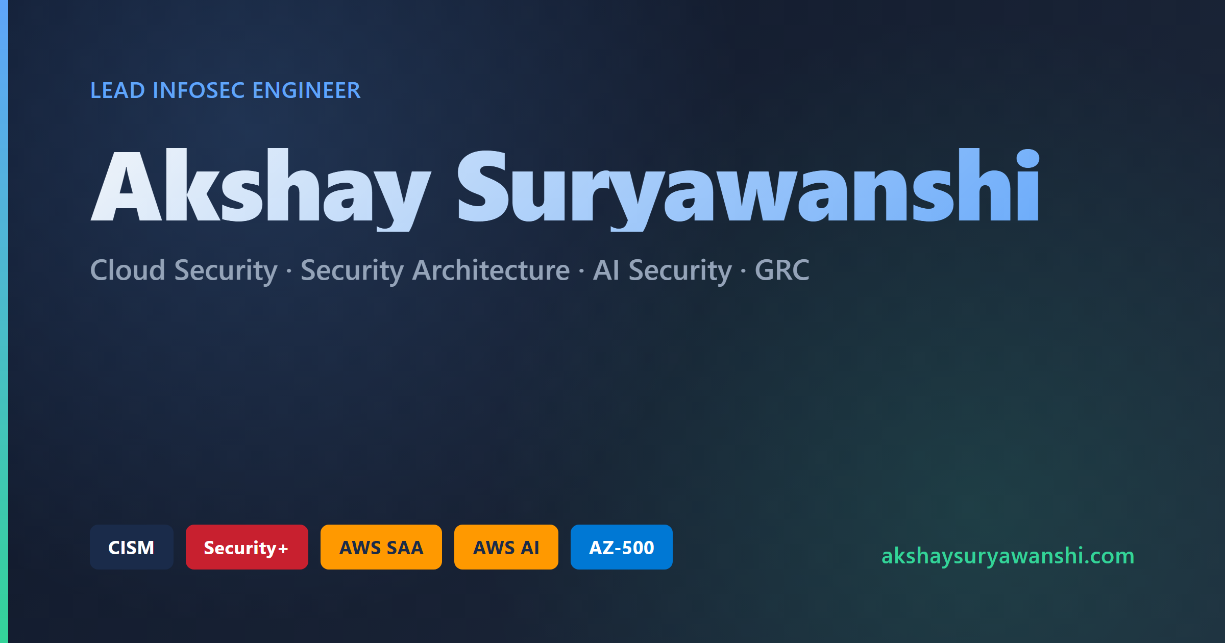 Akshay Suryawanshi | Lead Information Security Engineer